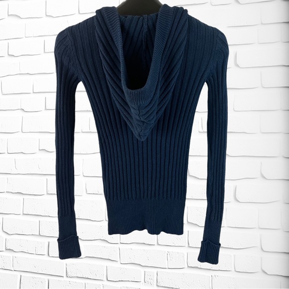 Aeropostale Hooded Button-up Cardigan Sweater with Zippered Pockets - Picture 5 of 7